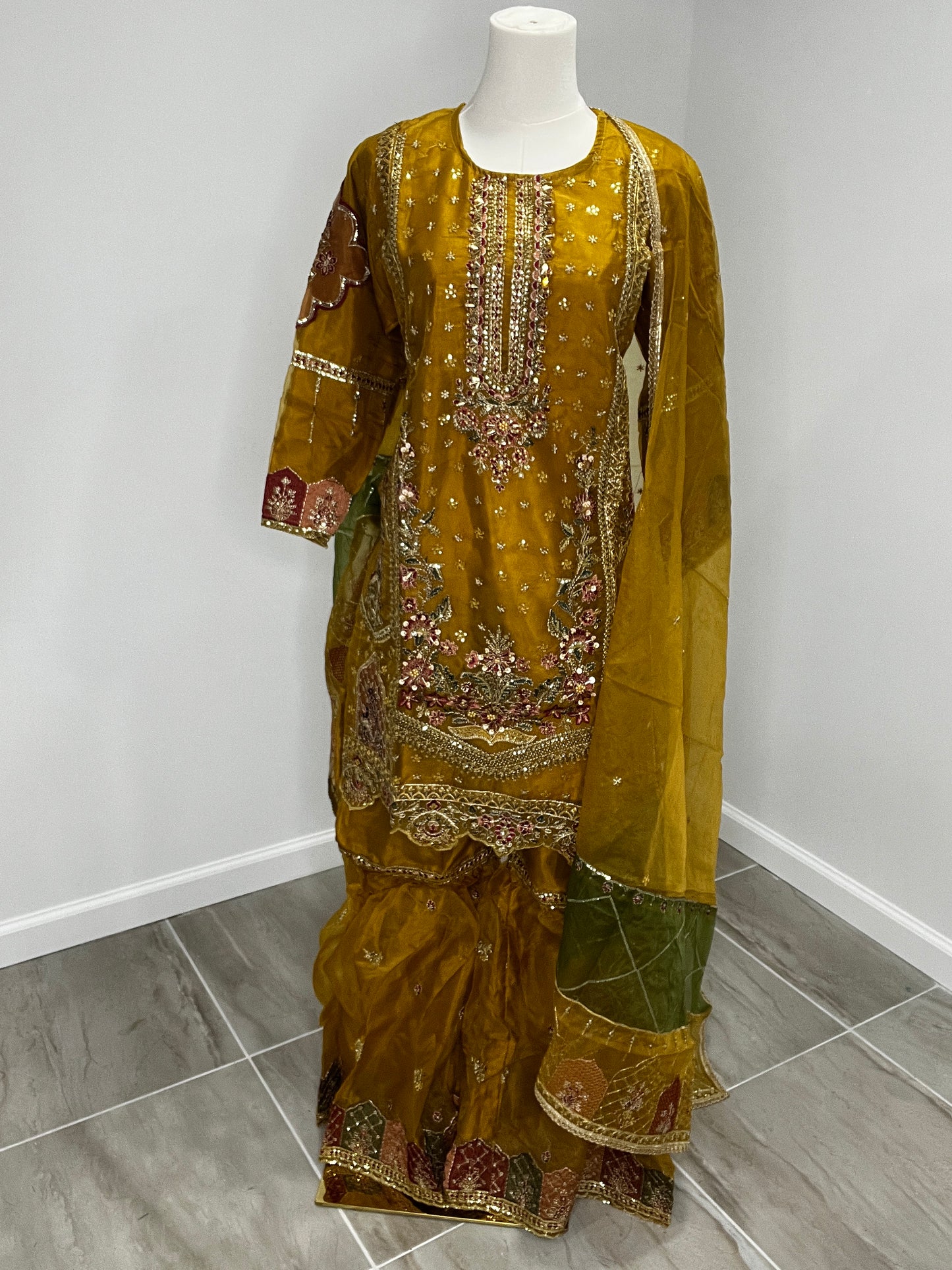 Mustard Yellow gharara