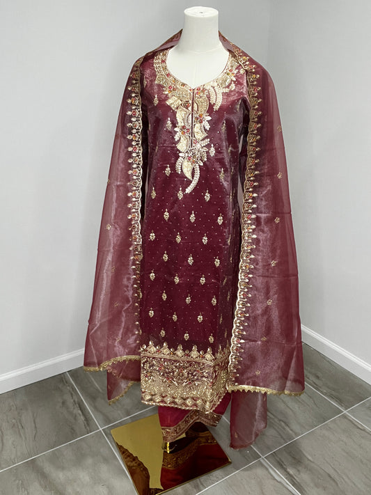 Shimmer Mauve pant suit