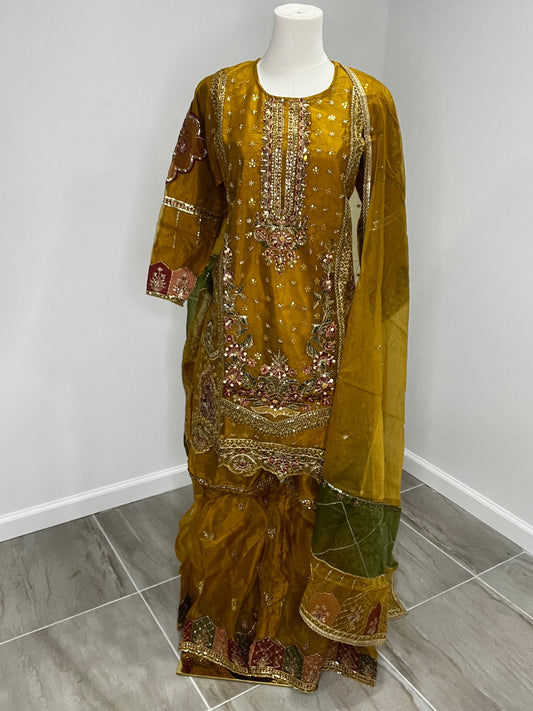Mustard Yellow gharara