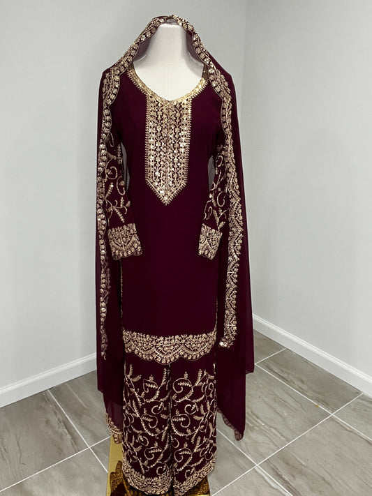 Burgundy palazzo